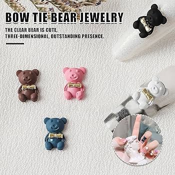 Amazon.co.jp: TUUWAI ネイルパーツ くま 20個セット クマ
